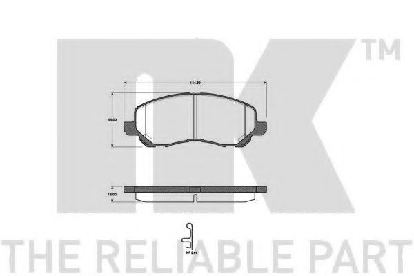223028 NK тормозные колодки