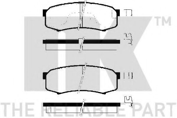 224538 NK комплект колодок дисковых mitsubishi pajero iv 07