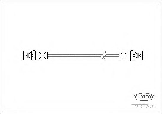 19018879 CORTECO тормозной шланг re opel 200мм