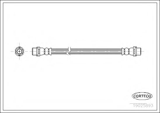19025893 CORTECO Шланг тормозной re audi a6 97-05