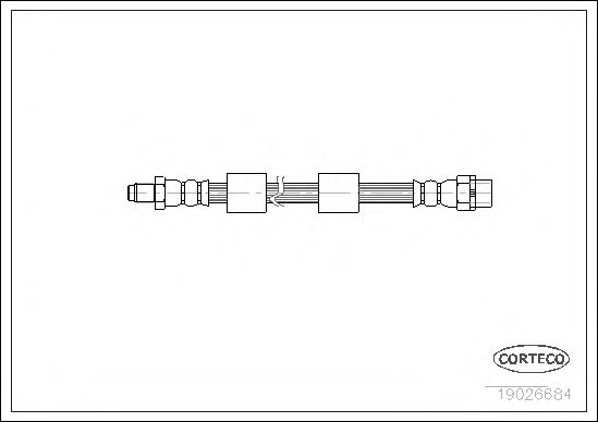 19026684 CORTECO тормозной шланг fr bmw e39