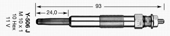 2419 NGK Свеча накала D-Power 7 Y-56J