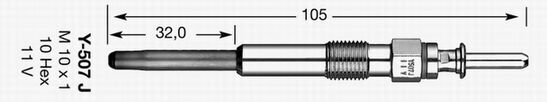 2691 NGK Свеча накаливания D-POWER DP32 Y-507J (в уп. 10 шт)