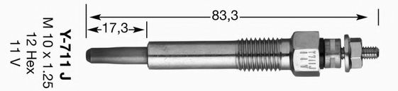 4467 NGK Свеча накала D-Power 28 Y-711J