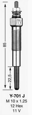 1566 NGK Свеча накала D-Power 39 Y-71J
