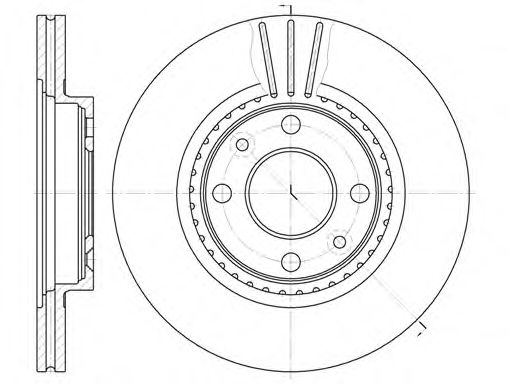 614410 REMSA Диск тормозной RENAULT LOGAN/SANDERO/CLIO/MEGANE 98- перед.вент.