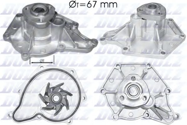 A213 DOLZ Насос водяной VAG A4/A5/A6/A8/Q5/Q7/PHAETON/TOUAREG 04- 2.4/2.7TDI/3.0TDI/3.2FSI