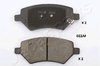 PA022AF JAPANPARTS Колодки тормозные дисковые передние, комплект