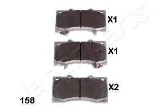 PA158AF JAPANPARTS Колодки торм.пер.