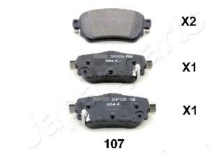 PP107AF JAPANPARTS Колодки торм.дисковые qashqai 14-