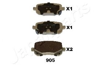 PP905AF JAPANPARTS Колодки тормозные дисковые