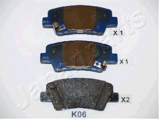 PPK06AF JAPANPARTS КОЛОДКИ ТОРМОЗНЫЕ ДИСКОВЫЕ