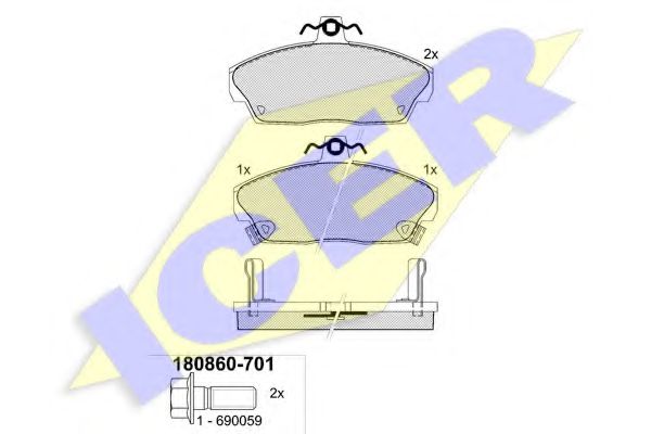 180860701 ICER 180860-701 (21515) honda civic 94- f