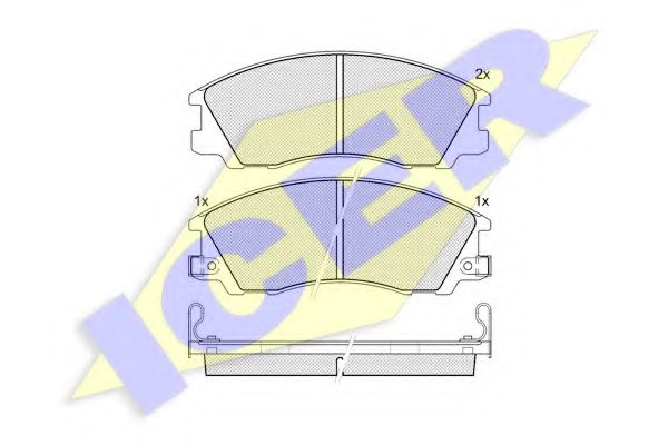 181539 ICER к-т колодки hyu terracan 01- пер