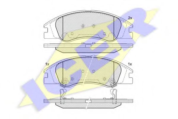 181708 ICER к-т колодки kia cerato 1.6i 16v2.0icrdi 04- пер