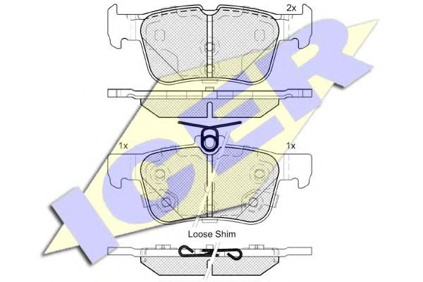 182198203 ICER Колодки торм.зад. Ford Mondeo V 14-