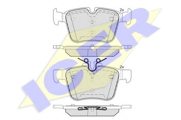 182214 ICER _колодки дисковые задние mb w205 all 13