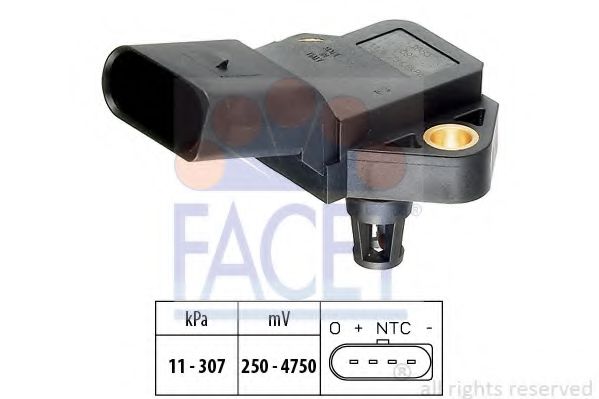 103075 FACET Датчик давления Audi A2-A8Q7,VW BoraGolf 1.4-5.TDi