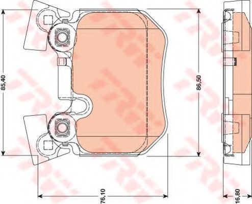 GDB1795 LUCAS TRW/ZF RUSSIA Колодки тормозные BMW E81E82E87E88E90E91E93 спорт.пакет задние