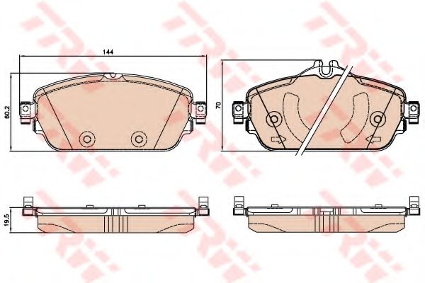 GDB2070 LUCAS TRW/ZF RUSSIA Колодки тормозные MB W205 14- перед.