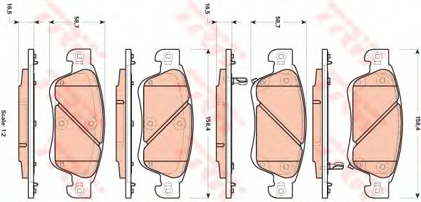 GDB3503 LUCAS TRW/ZF RUSSIA Колодки тормозные INFINITI EX3537 08-GS353725 06- передние