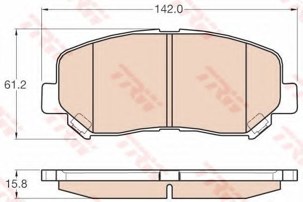GDB3562 LUCAS TRW/ZF RUSSIA Колодки тормозные DA CX-5 11- перед.