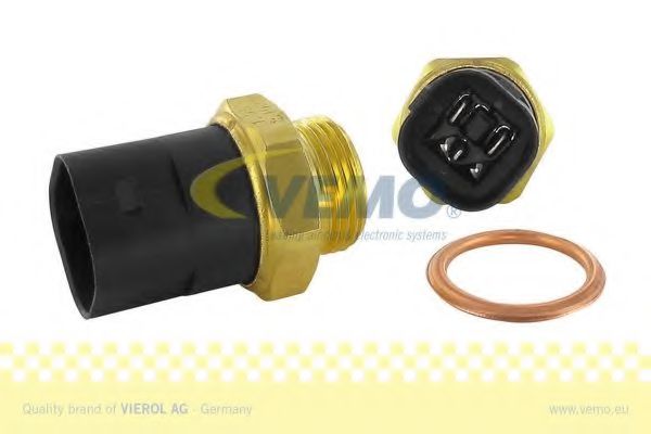 V159919771 VAICO-VEMO датчик вкл.вентилятора vag 1,0…2,8l & diesel (black) 8495c (see oe)