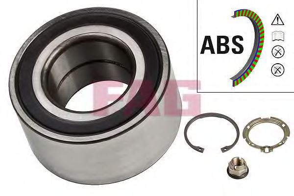 713630840 FAG Подшипник ступицы RENAULT/NISSAN LOGAN/SANDERO/MEGANE/KANGOO/MICRA/NOTE 03- перед. с ABS