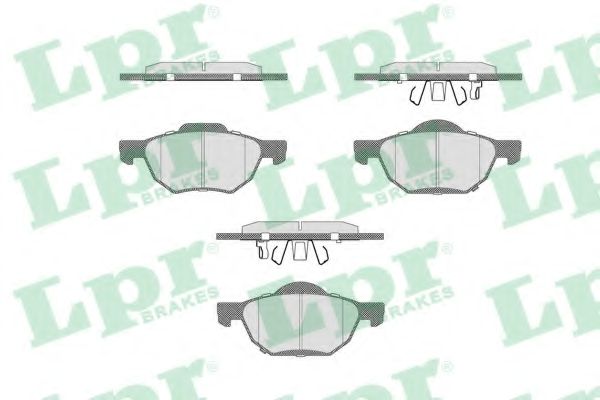 05P1211 LPR колодки тормозные дисковые передние honda accord viii 0203  155,3x68,5x16mm