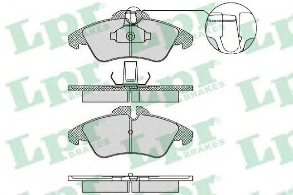 05P1469 LPR Колодки тормозные MERCEDES SPRINTER (91-94) 95-6VOLKSWAGEN LT 28-46 передние