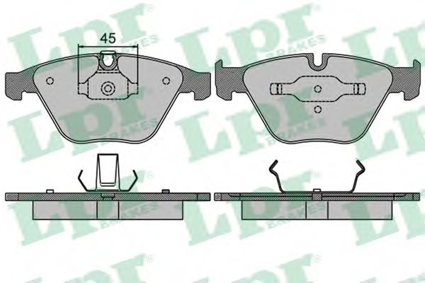 05P1510 LPR комплект тормозных колодок 05p1510