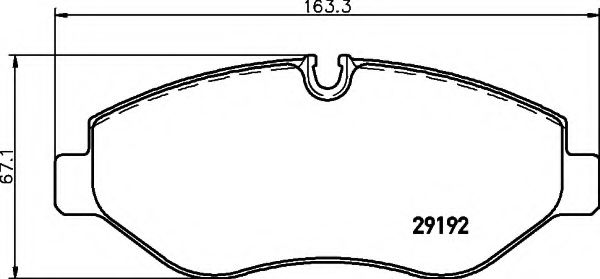 8DB355005521 BEHR-HELLA Комплект тормозных колодок дисковый тормоз