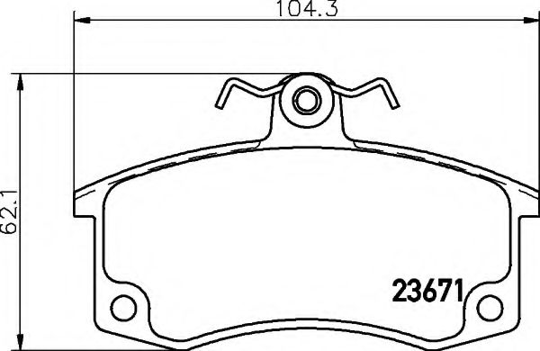 8DB355010341 BEHR-HELLA колодки тормозные дисковые