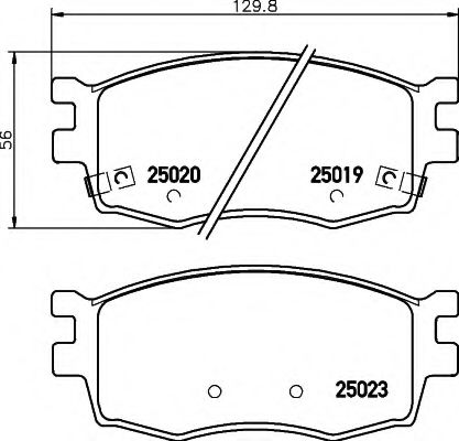8DB355014921 BEHR-HELLA колодки тормозные дисковые, комплект