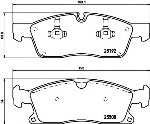 8DB355019821 BEHR-HELLA колодки тормозные передние дисковые (т.с. teves)