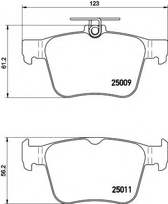 8DB355020261 BEHR-HELLA колодки тормозные задние дисковые (т.с. teves)