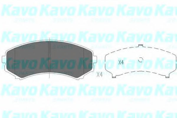 KBP4504 KAVO PARTS колодки тормозные mitsubishi pajero iii long wagon 00>06 3.52.5td передние
