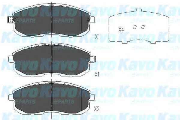 KBP6579 KAVO PARTS колодки тормозные nissan jukemaximateanatiidasuzuki sx4 перед. с инд.износа