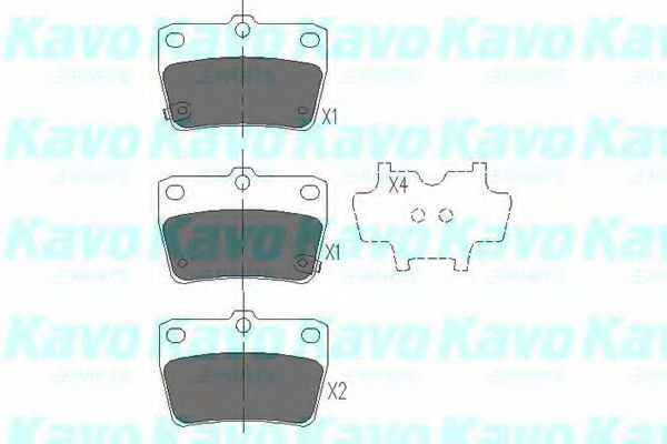 KBP9068 KAVO PARTS колодки тормозные toyota rav 4 ii 1.8-2.0 00-05 задние