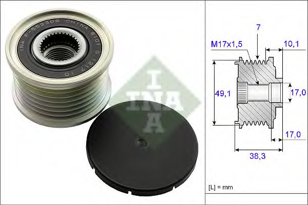 535015310 INA Муфта свободного хода NISSAN QASHQAIX-TRAIL 2.DCI 7-