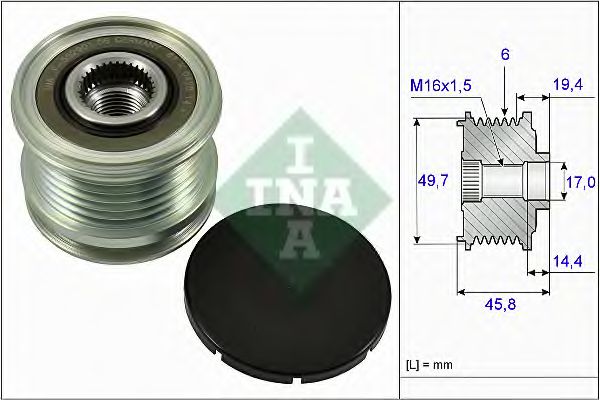 535016810 INA Шкив, обгонная муфта генератора