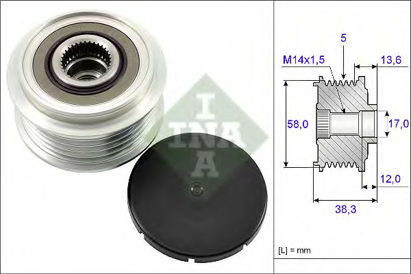 535018410 INA шкив генератора