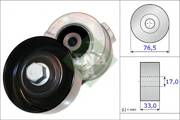 534034110 INA Натяжитель ремня приводного KIA SORENTO 2.5CRDI 02-/HYUNDAI H-1/STAREX 01-