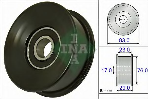 532073010 INA Ролик ремня приводного LAND ROVER DEFENDER 2.2D/2.4D 07-