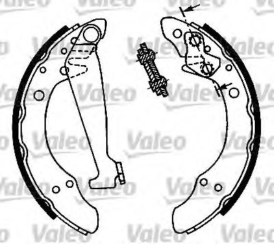 562080 VALEO Комплект тормозных колодок