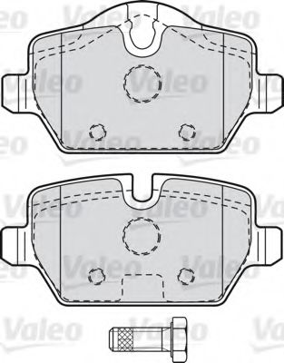 598701 VALEO колодки тормозные