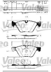 601283 VALEO колодки тормозные передние