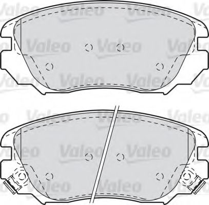 601047 VALEO комплект тормозных колодок