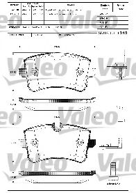 601325 VALEO тормозные колодки задние
