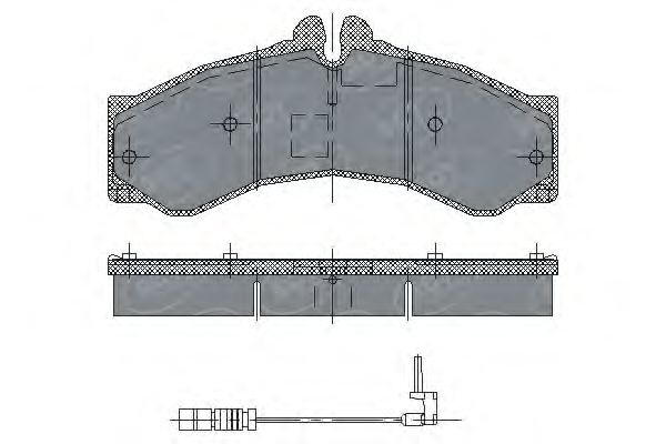 SP132 SCT Колодки торм пер Mercedes SprinterVW LT